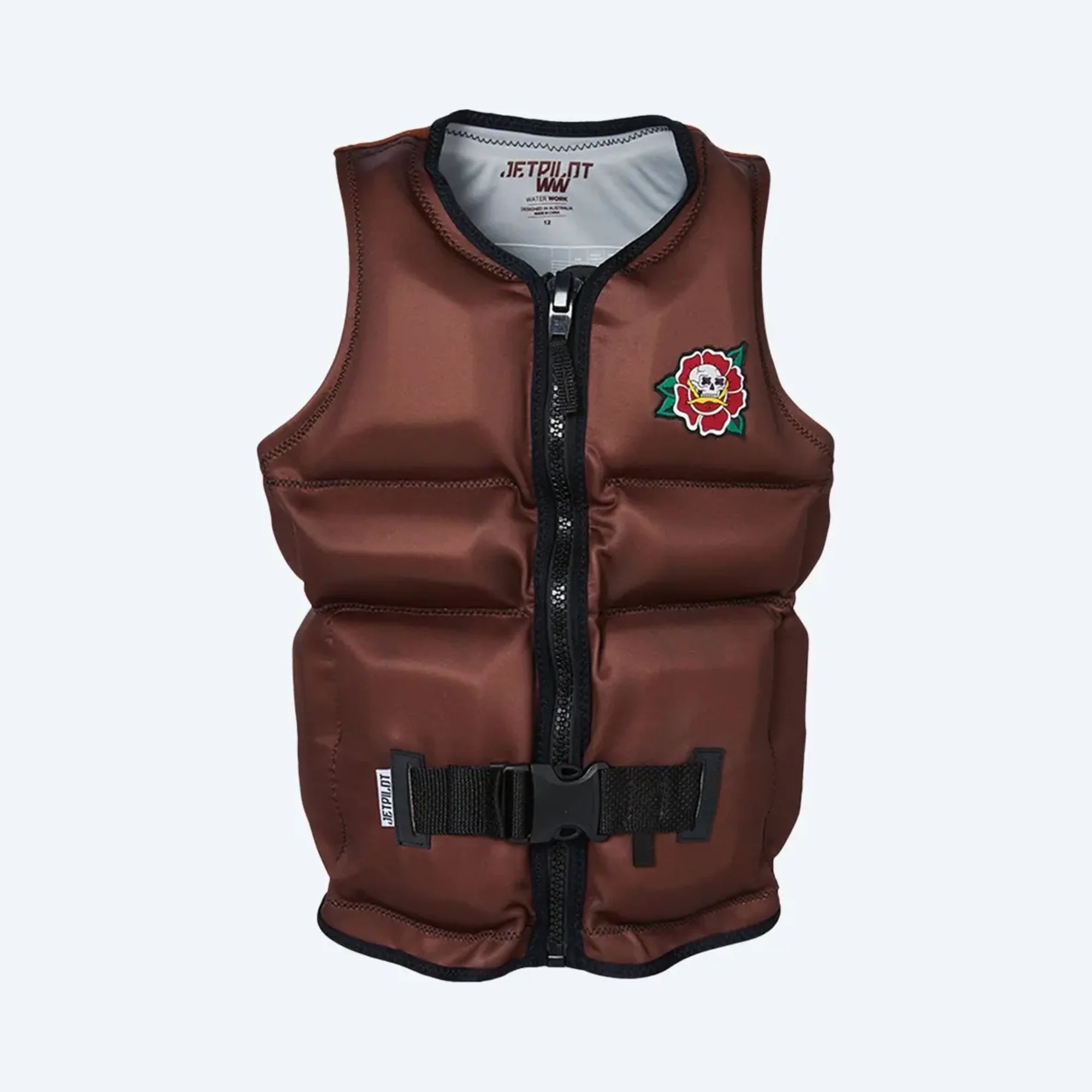 Jet Pilot 2023 X1 Boys Youth Buoyancy Vest - Coffee
