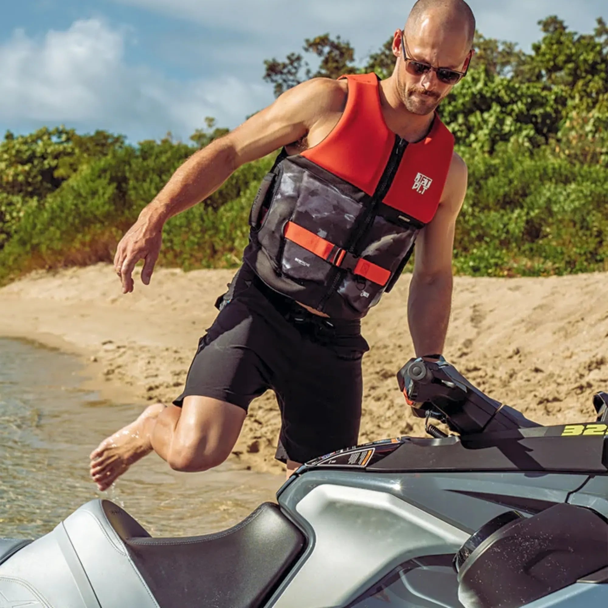 Jetpilot 3Sixty Hyperflex PWC Life Jacket - Red Level 50