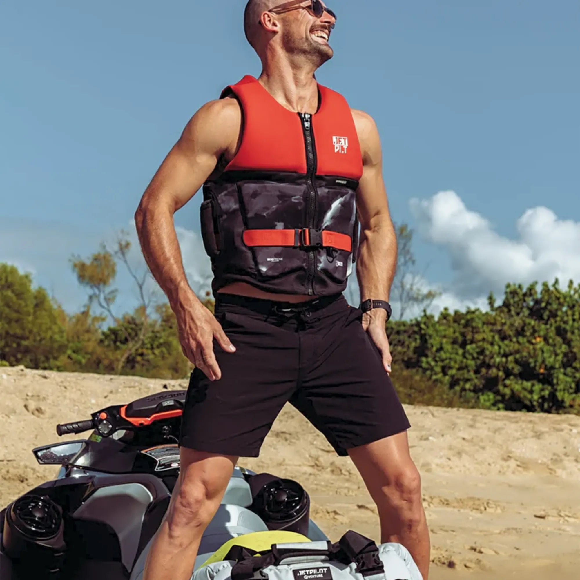 Jetpilot 3Sixty Hyperflex PWC Life Jacket - Red Level 50