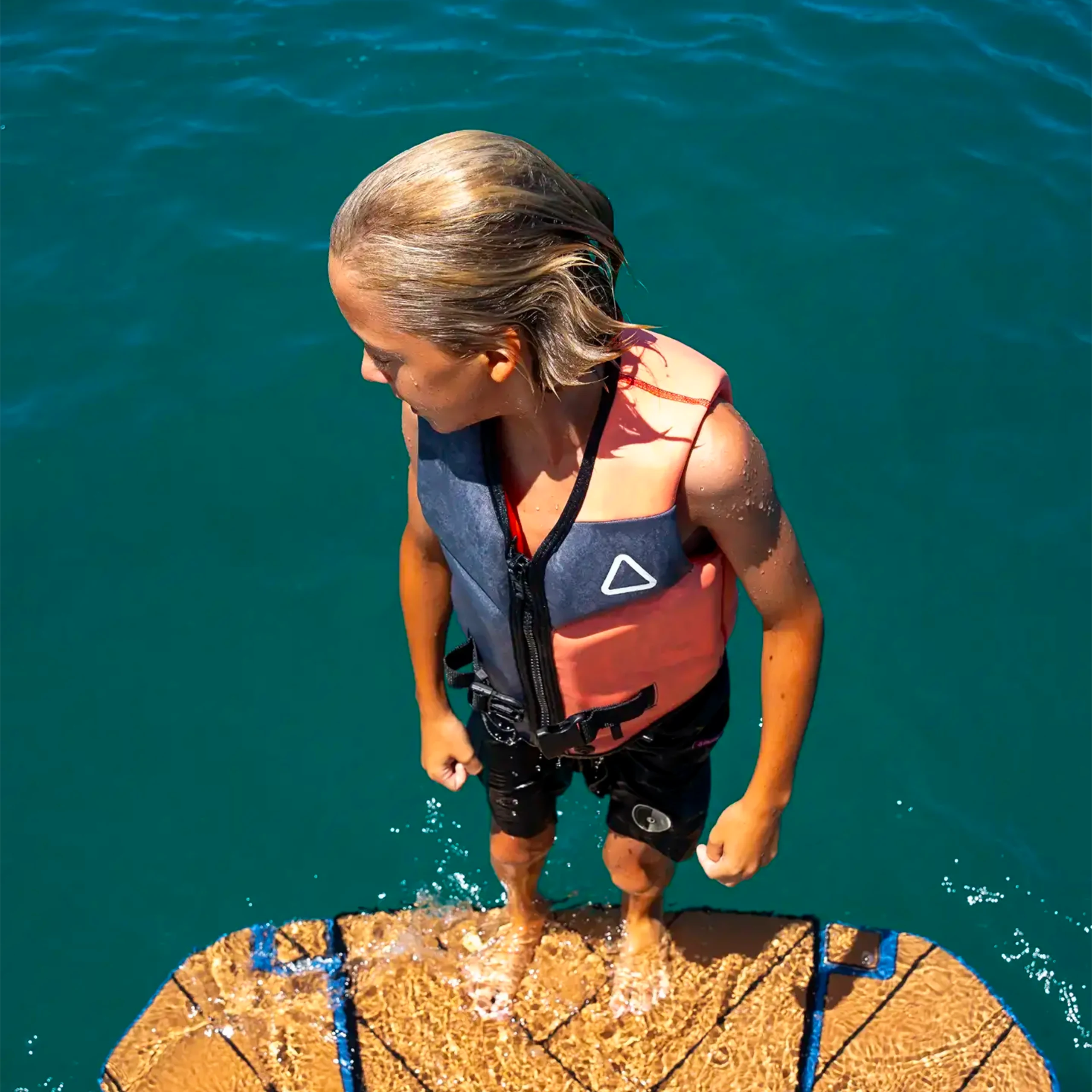 Follow Corp Junior Life Jacket - Melon in use