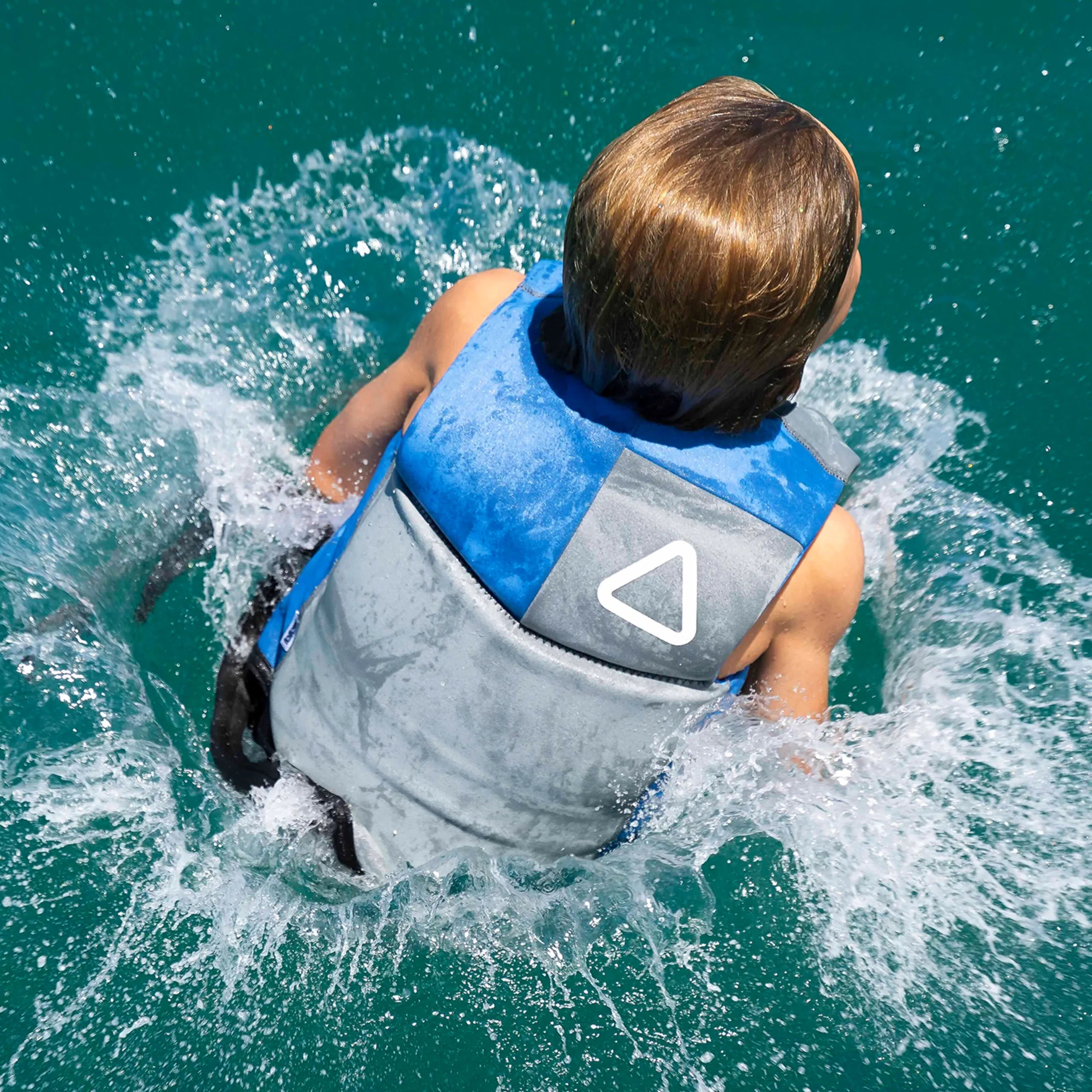 Follow Corp Junior Life Jacket - Blue in use