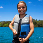 Follow Corp Junior Life Jacket - Blue in use