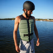 Follow Section Men's Life Jacket - Black/Petina in use