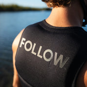 Follow Section Men's Life Jacket - Black/Petina in use