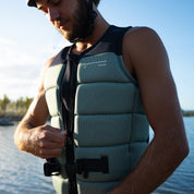 Follow Section Men's Life Jacket - Black/Petina in use