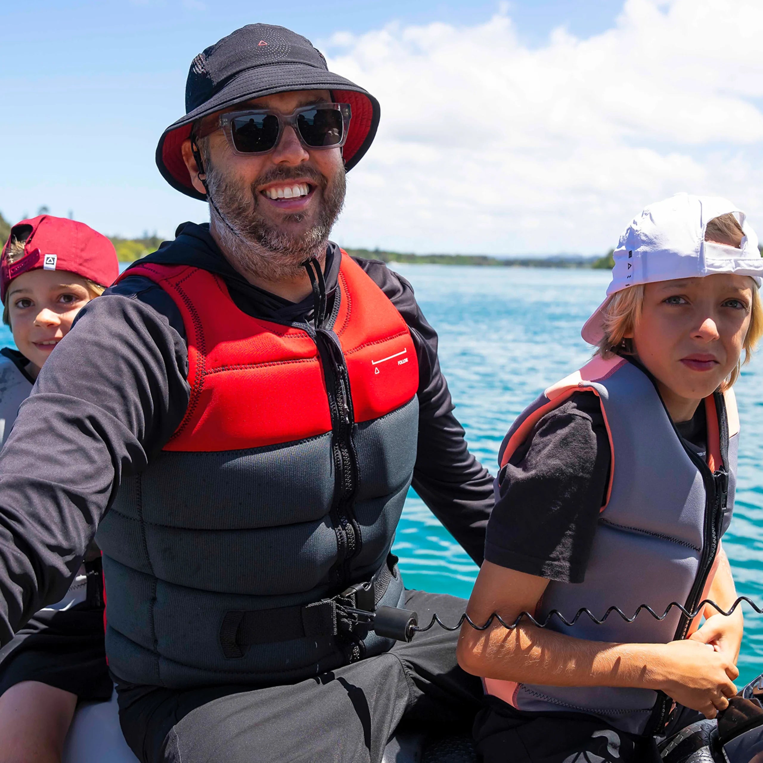 Follow Section Men's Life Jacket - Red Level 50 in use