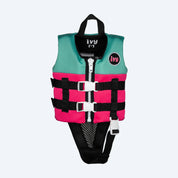 IVY Junior Girls Life Jacket - Neon Pink/Bright Teal