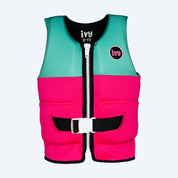 IVY Junior Girls Life Jacket - Neon Pink/Bright Teal