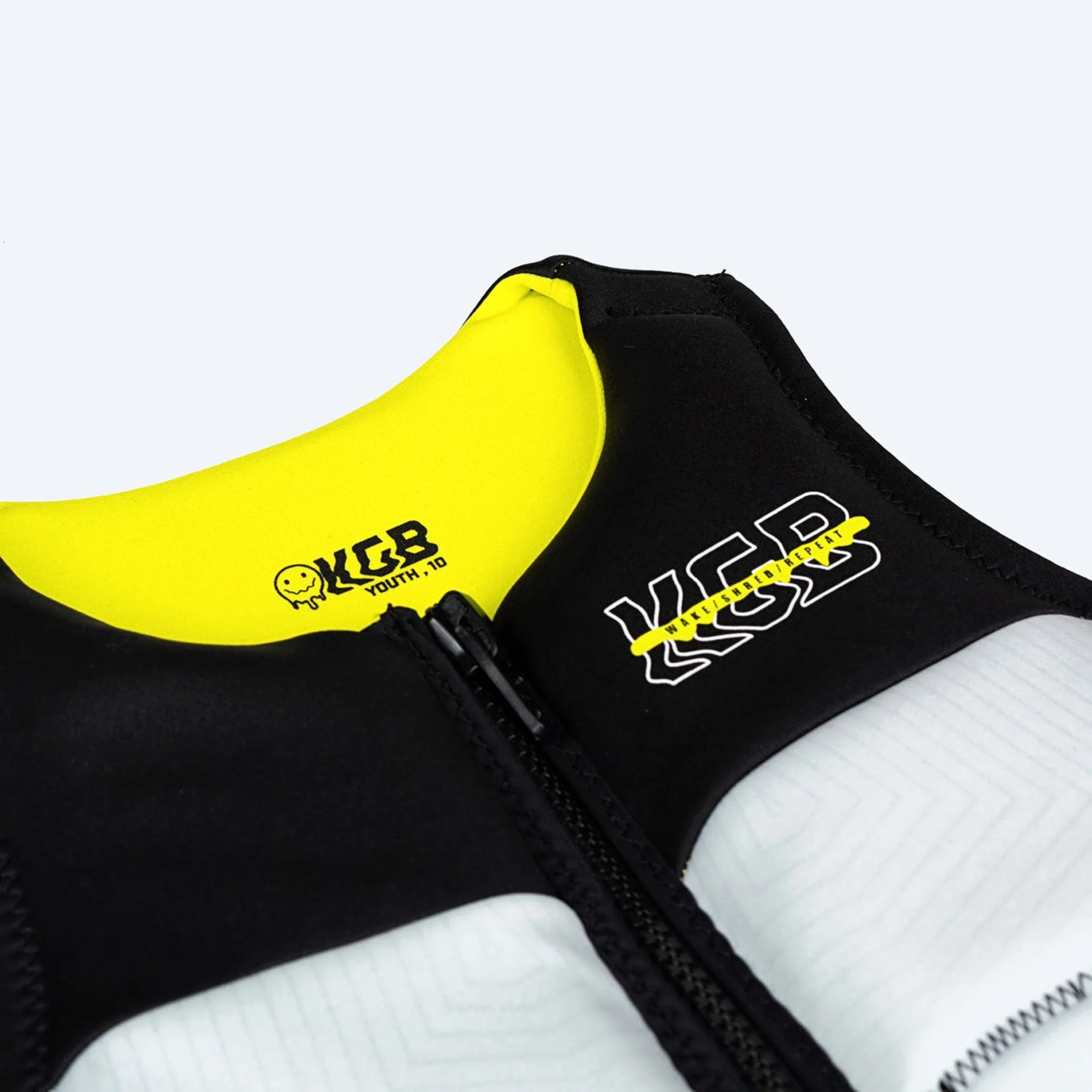 KGB Teen Tempo Life Jacket - Black/Silver/Neon Yellow