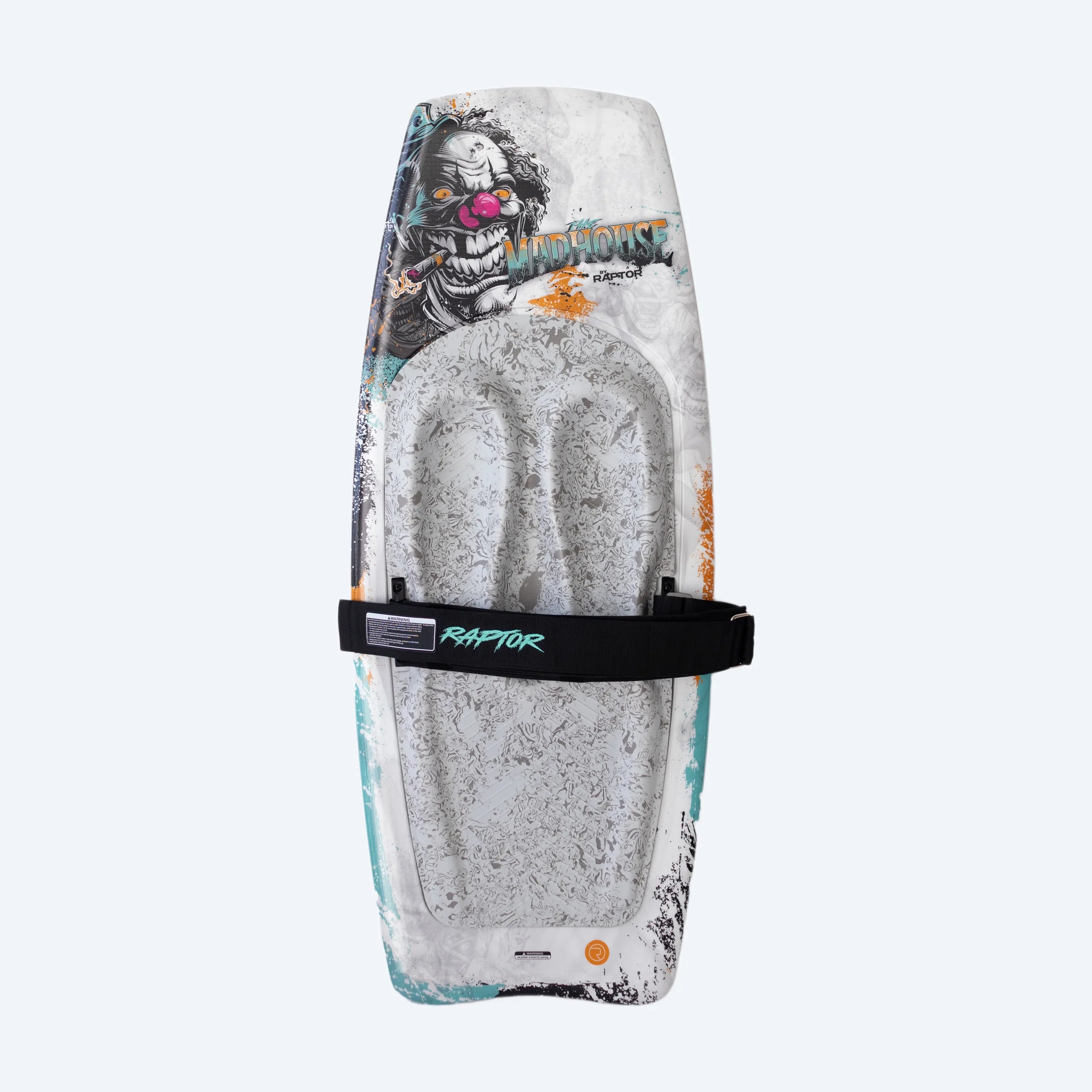 Raptor Welcome To The Madhouse Kneeboard - White (with Hook)