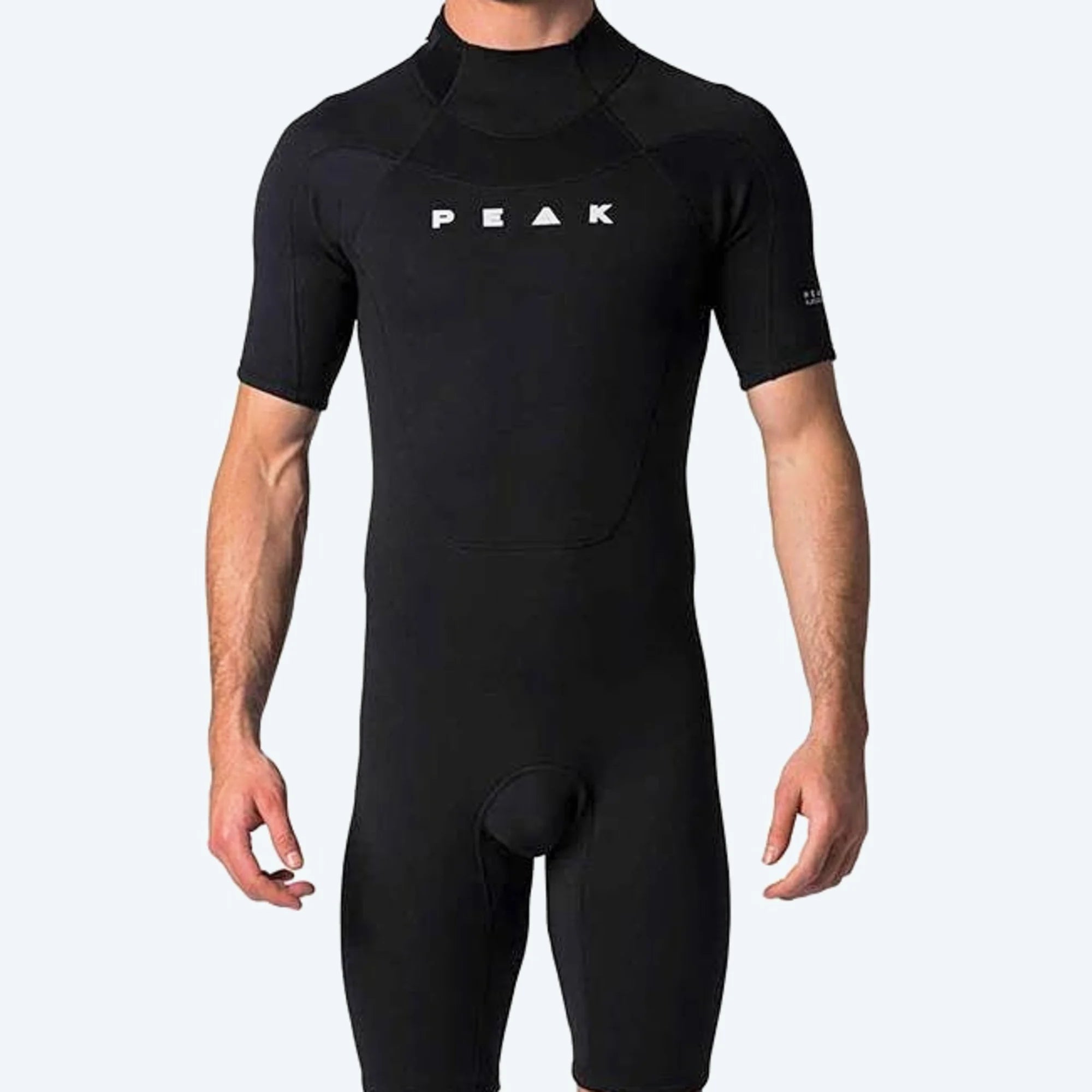 Peak Mens Energy Shortsleeve Backzip Springsuit - Black