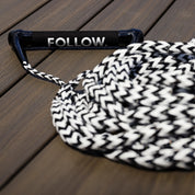Follow Surf Rope & Handle - Black/White - action photo