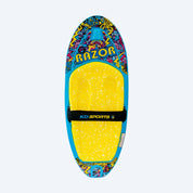 KD Razor kneeboard Blue/Yellow – top view